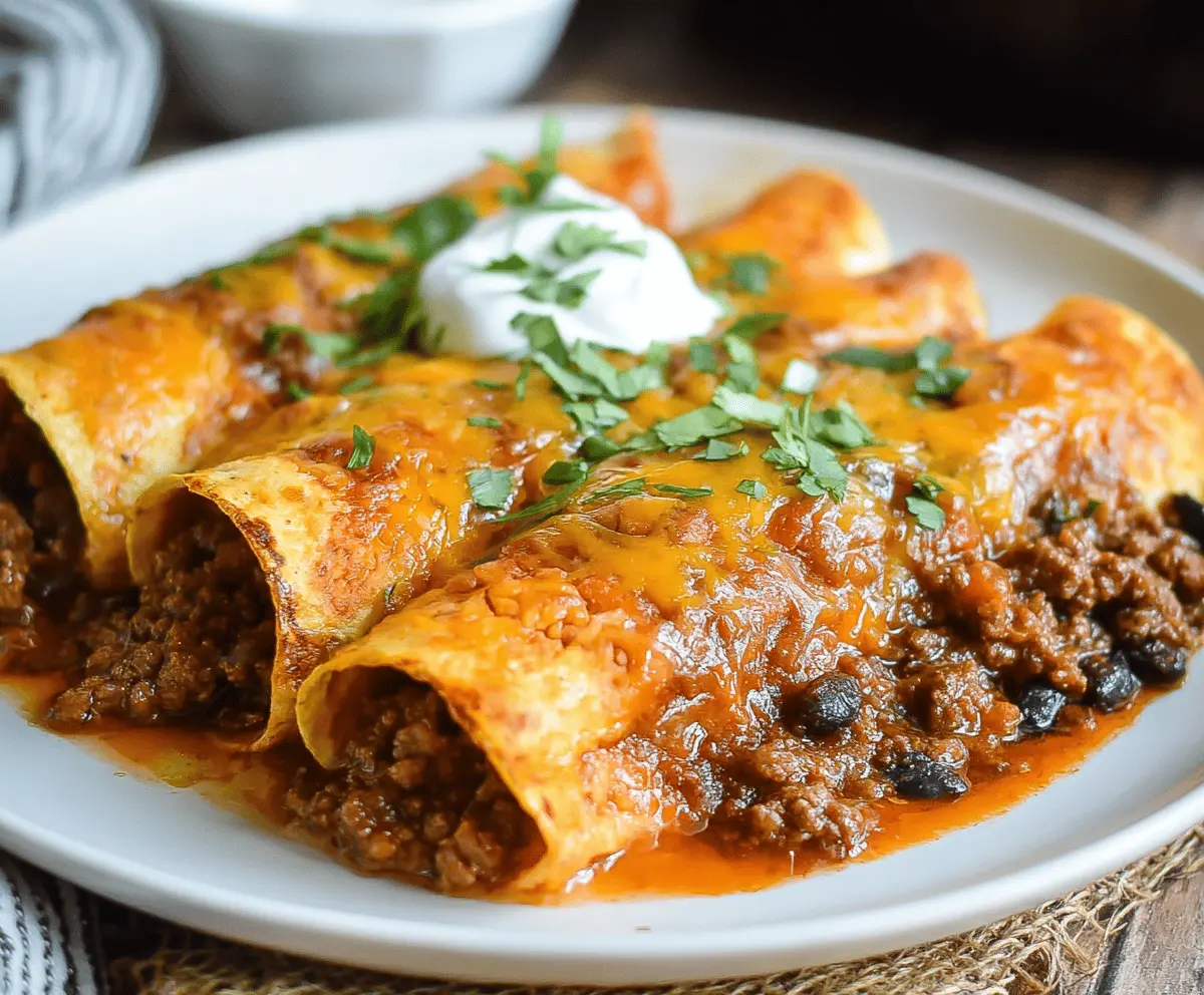 Quick & Tasty Ground Beef Enchiladas