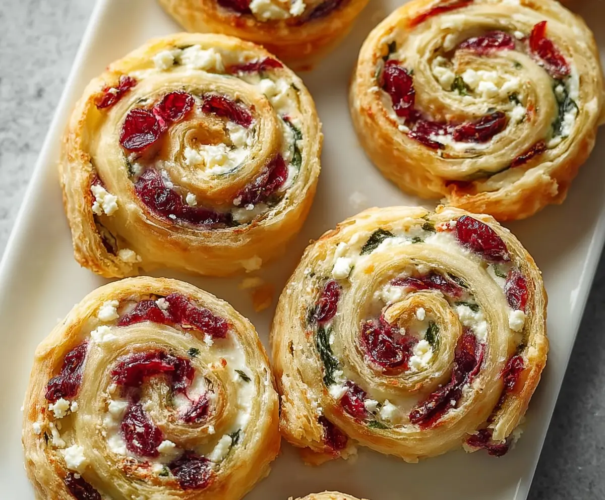 Flaky Cranberry Cream Cheese Pinwheels