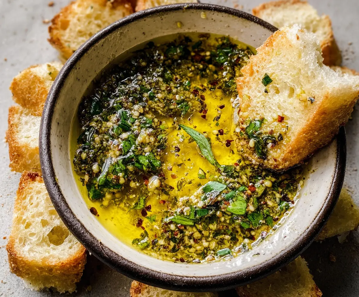 Easy Garlic Olive Oil Dip Recipe