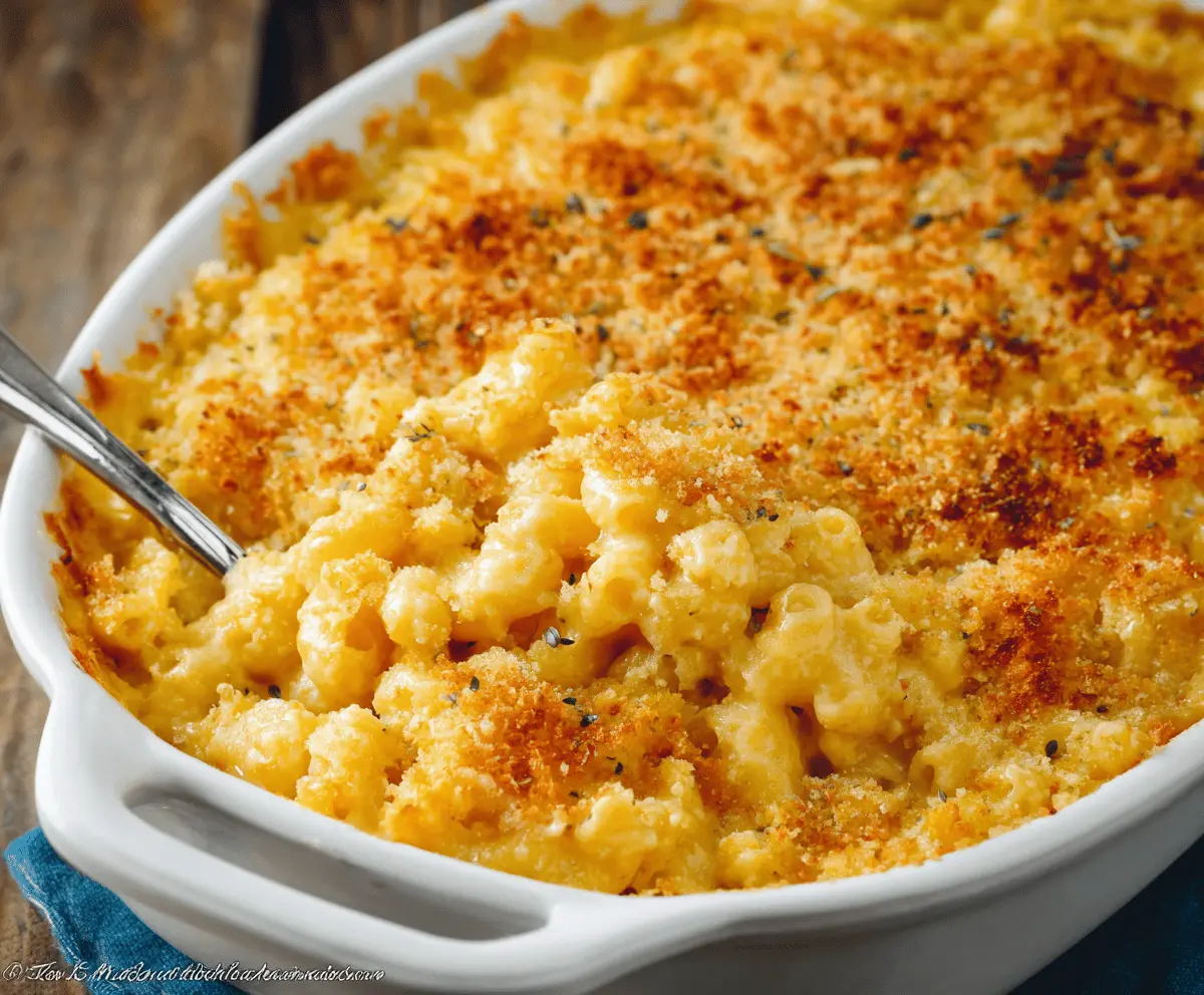 Crispy Gourmet Baked Mac and Cheese