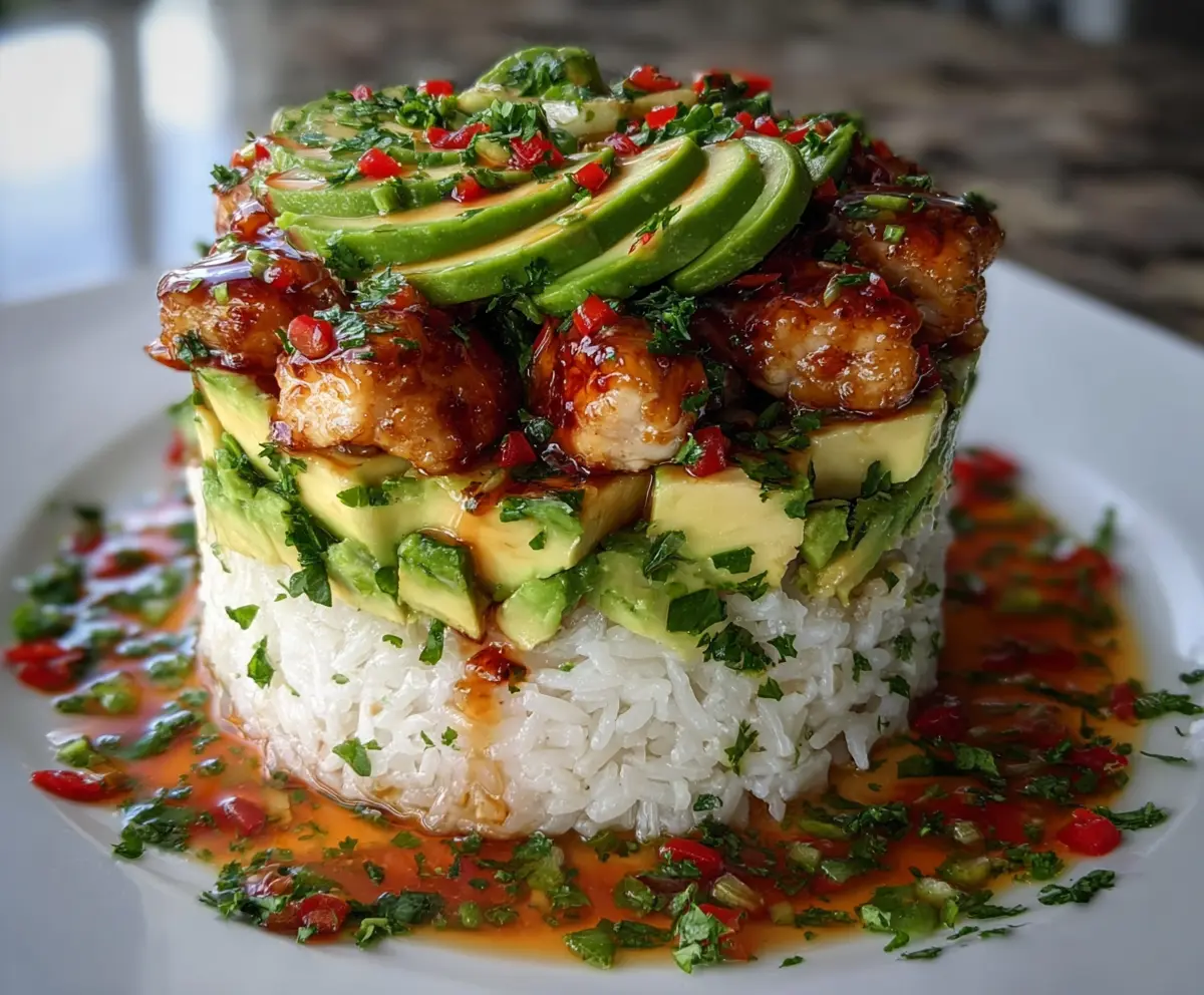 Easy Honey Lime Chicken Avocado Stack