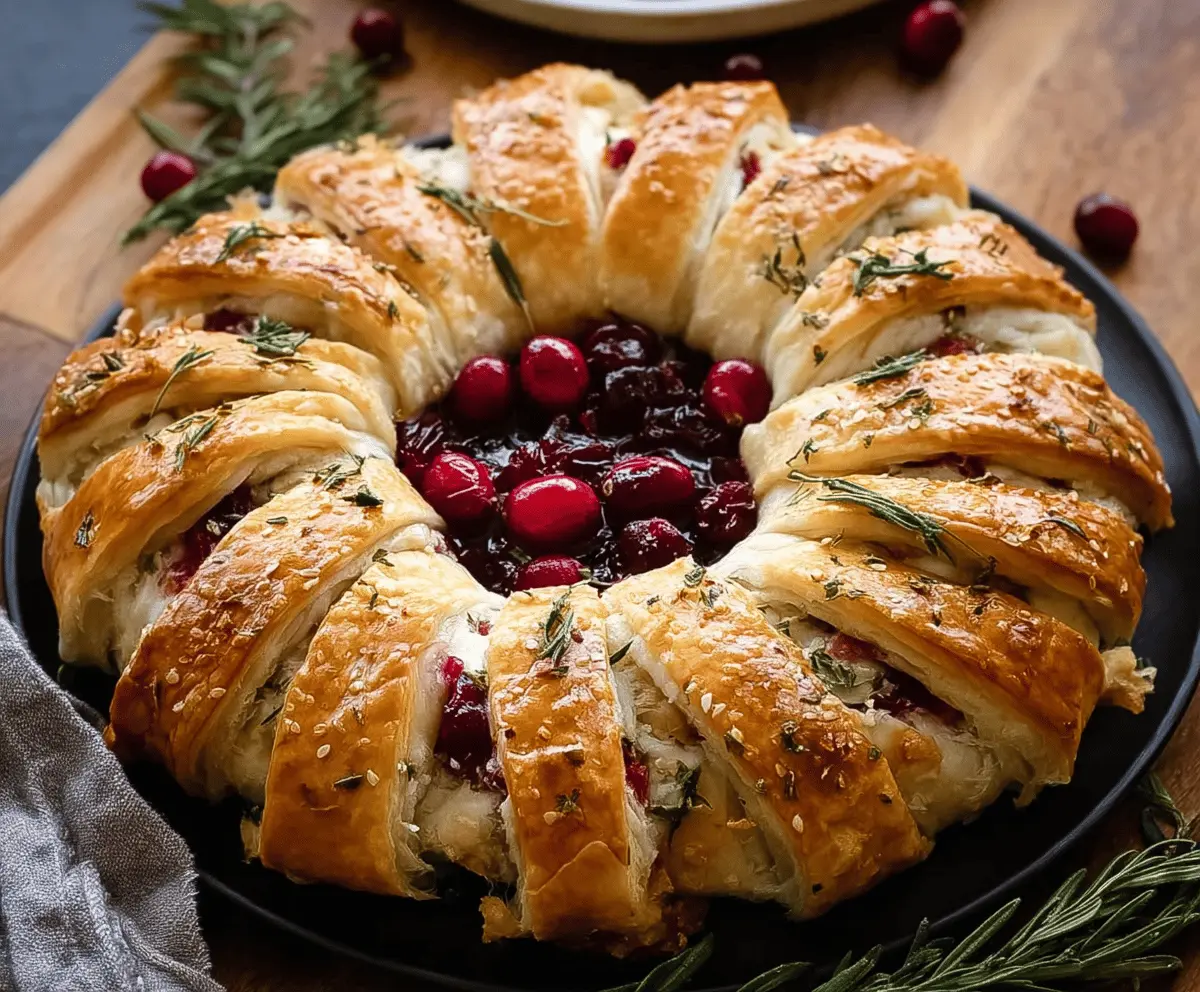 Easy Turkey Cranberry Crescent Ring
