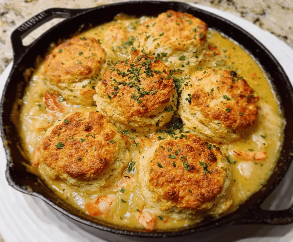 Delicious Red Lobster Biscuit Chicken Pot Pie with golden crust and savory filling