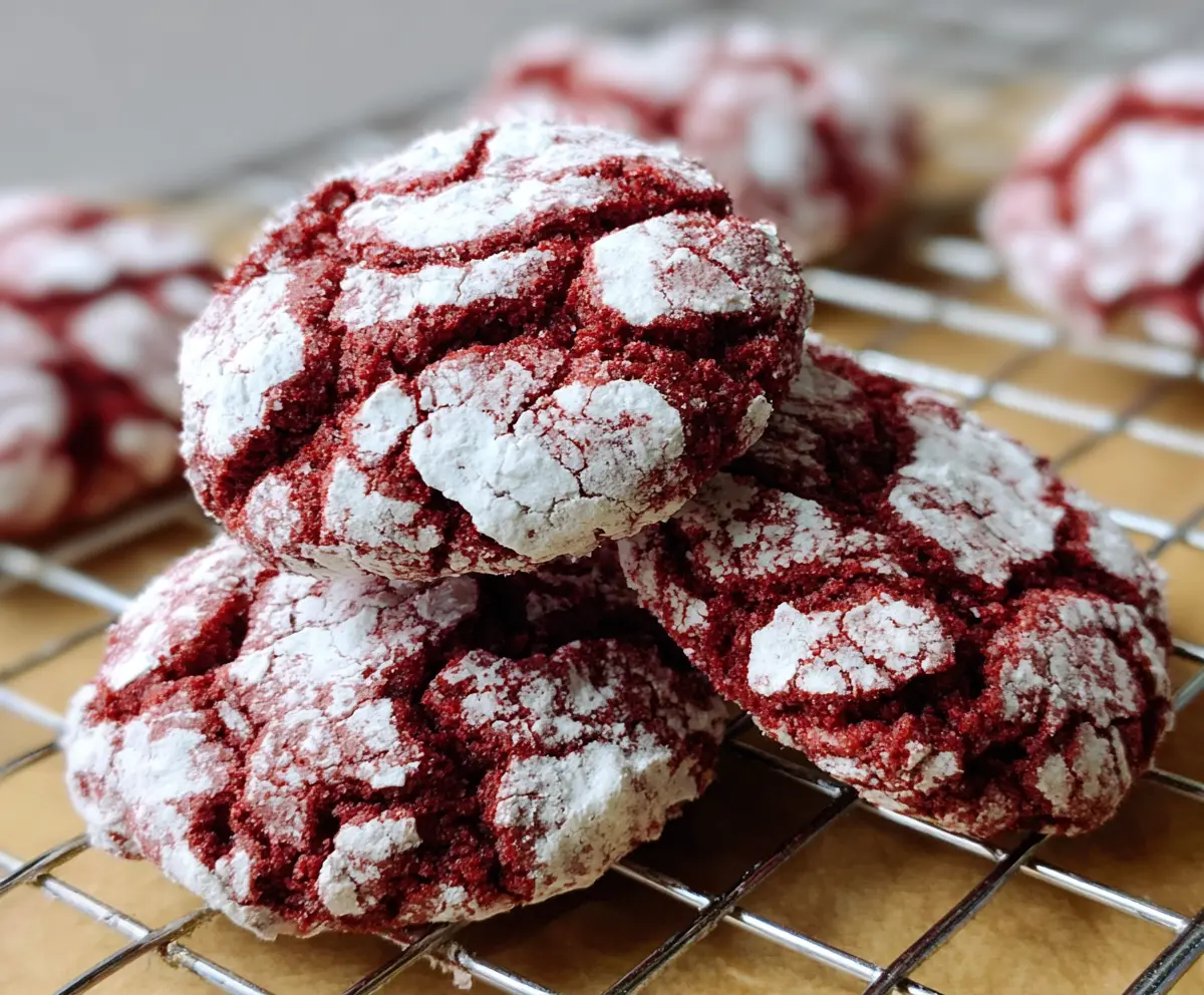Best Red Velvet Crinkle Cookies Recipe