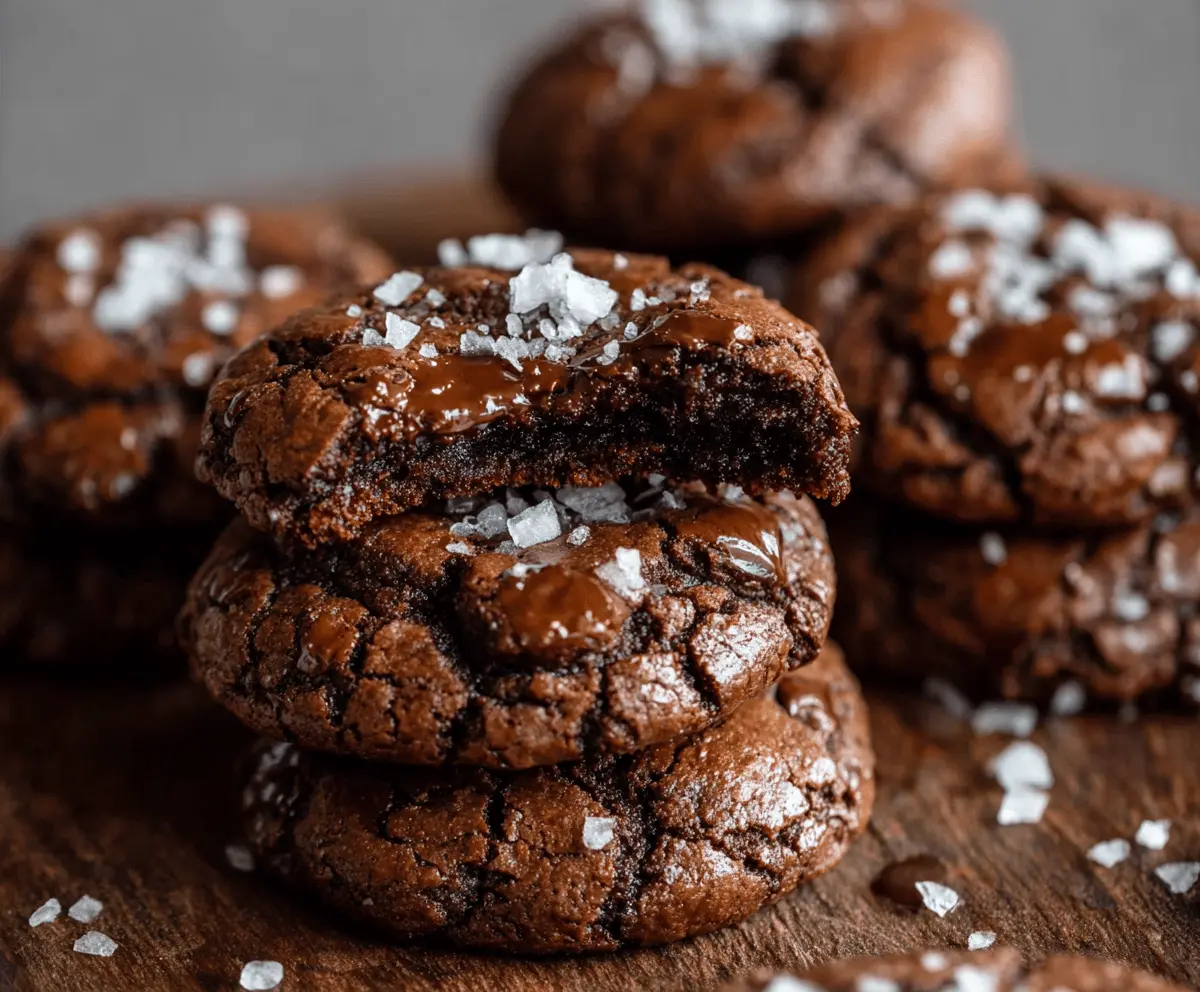 Salted Brownie Cookies