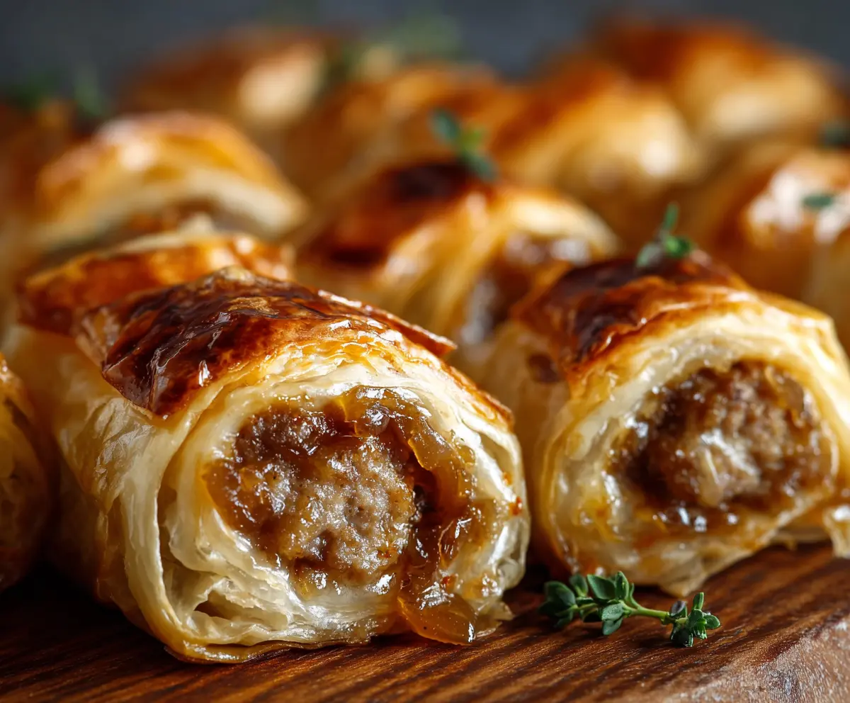 Savory French Onion Sausage Rolls