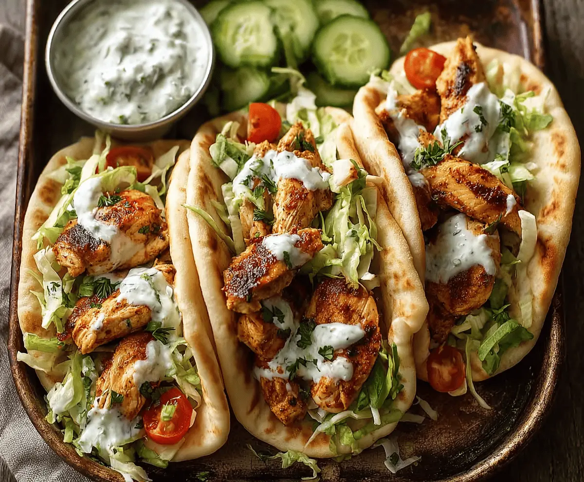 Easy Sheet Pan Chicken Pitas