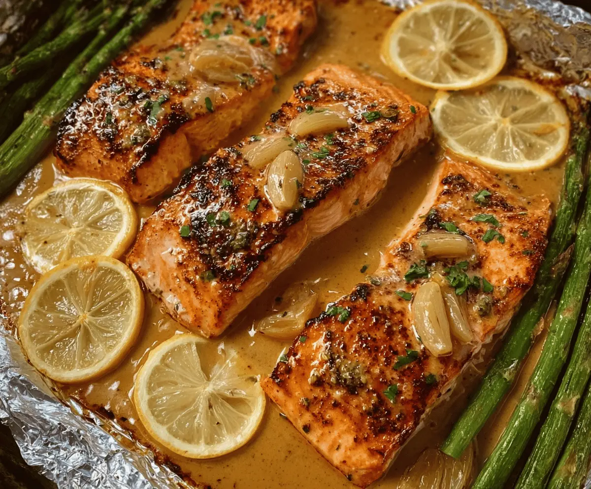 Easy Sheet Pan Lemon Garlic Butter Salmon