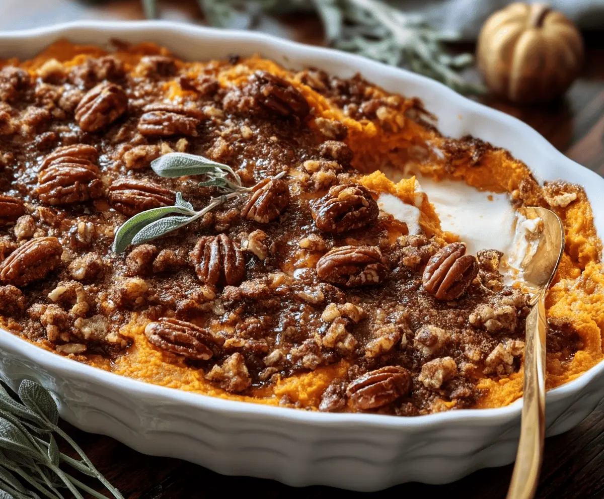 Easy Southern Maple Sweet Potato Casserole