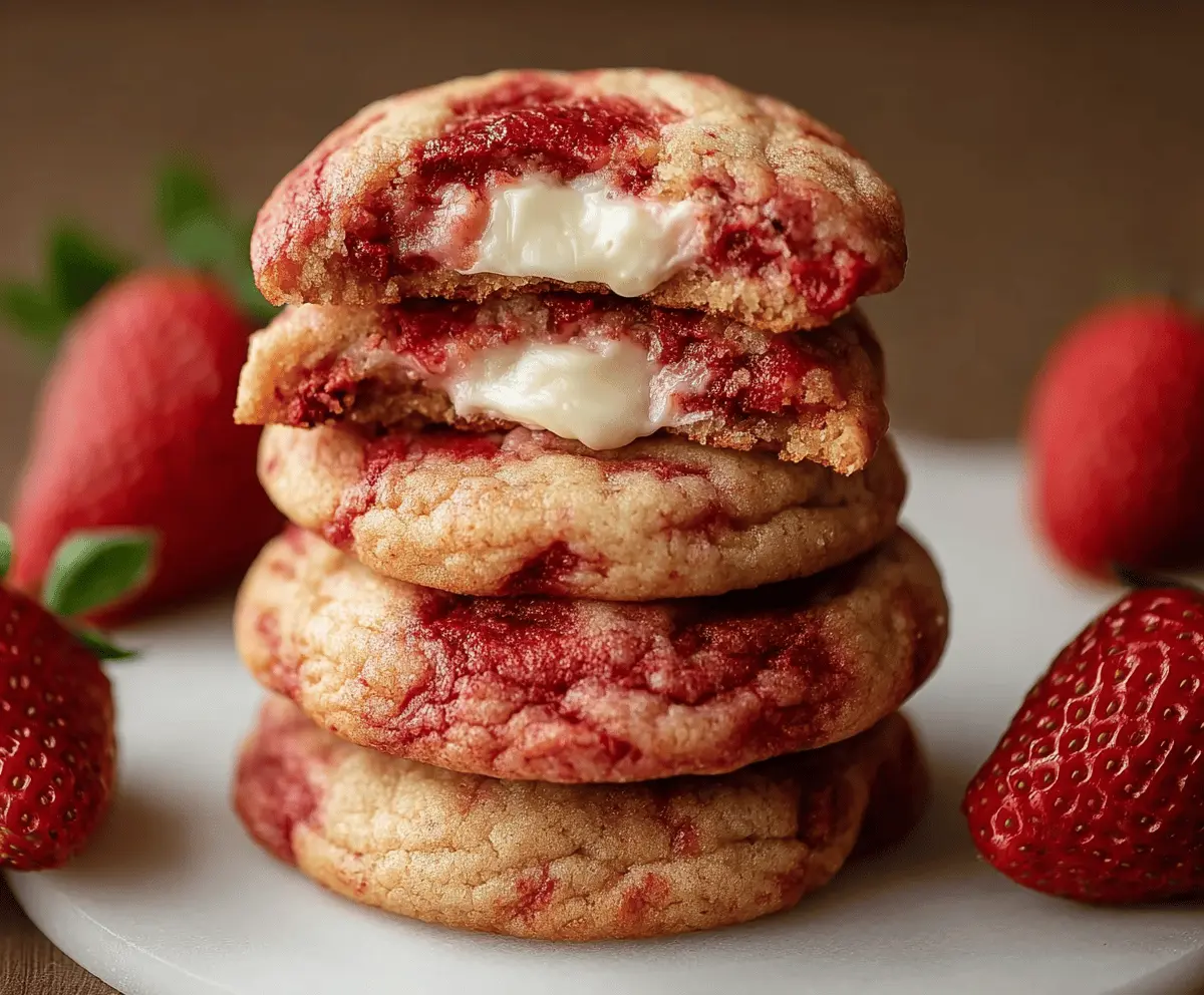 Easy Strawberry Cheesecake Cookies