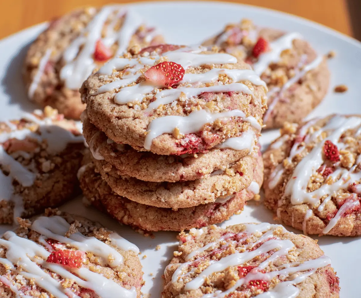 Easy Strawberry Crunch Cookies