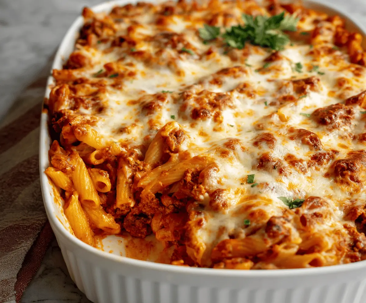 Creamy Cheesy Baked Ziti Recipe
