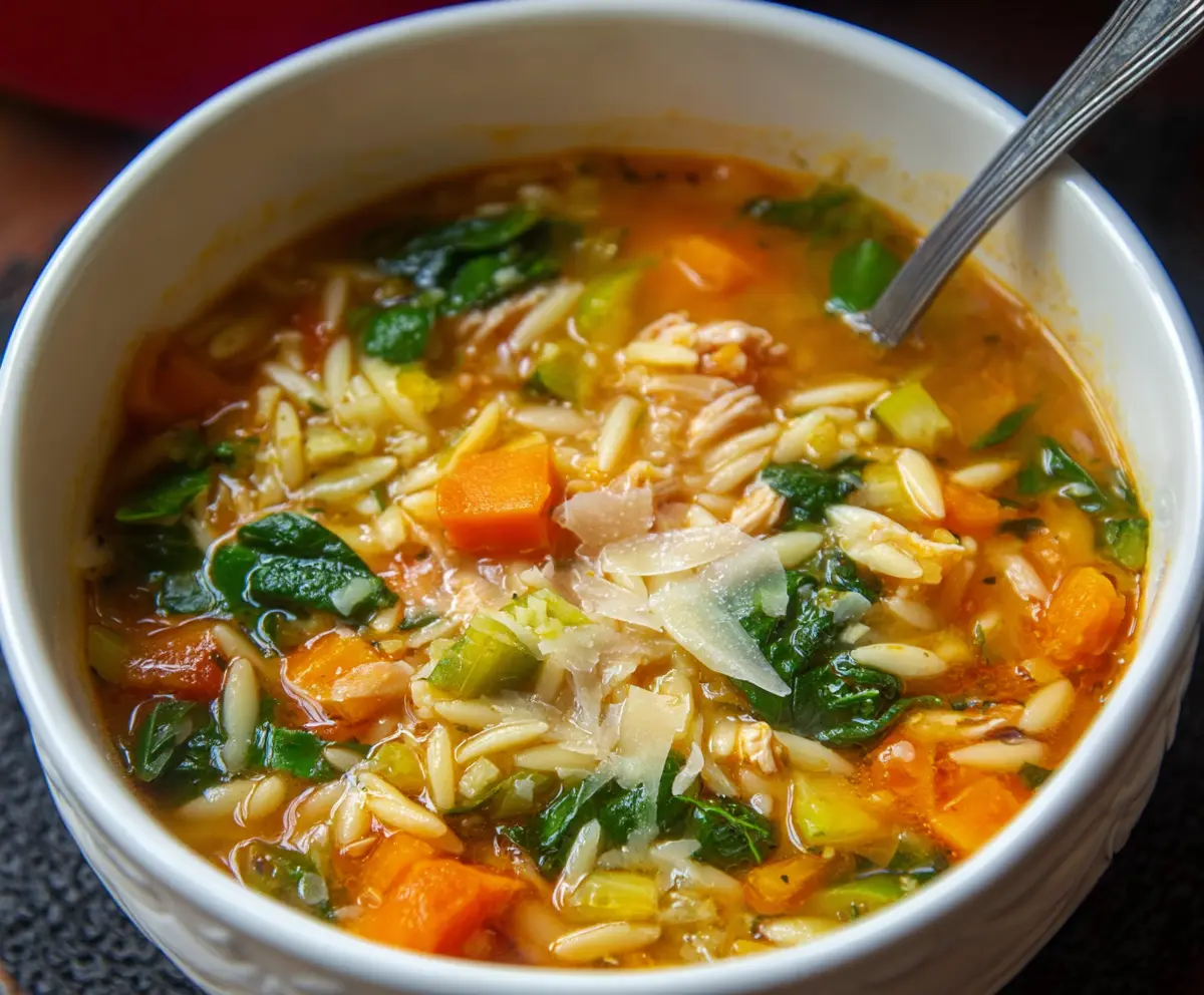 Easy Vegetable Orzo Soup Recipe