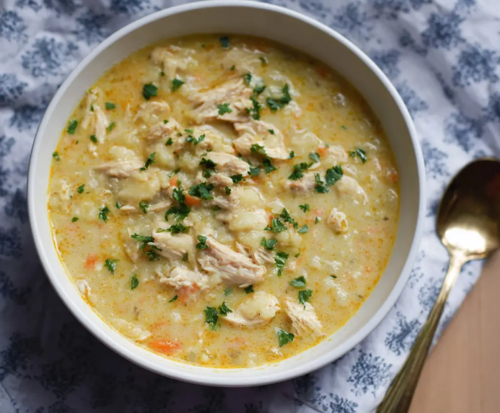 30-Minute Cauliflower Chicken Soup