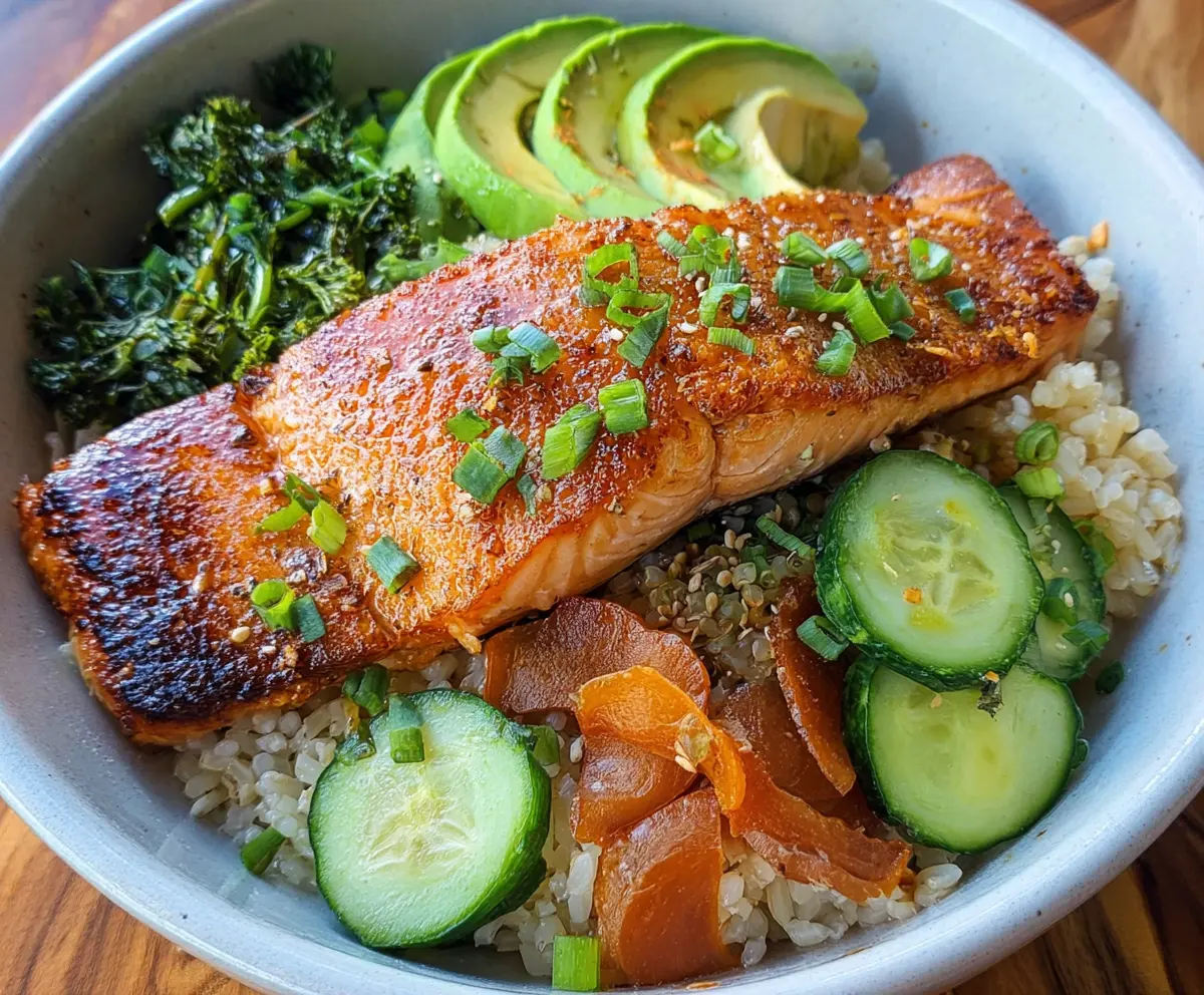Crispy Salmon Rice Bowl Recipe