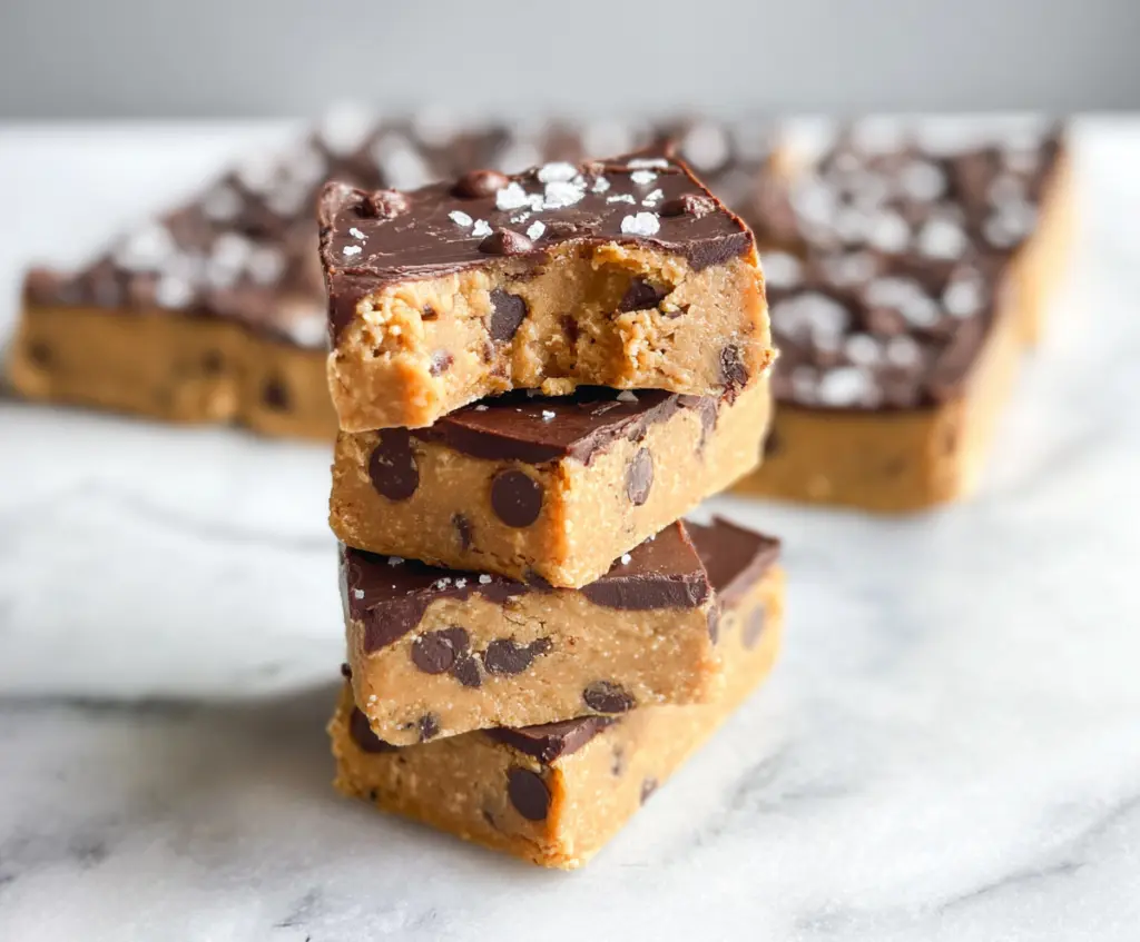Healthy No Bake Cookie Dough Bars (Gluten-Free, Vegan)