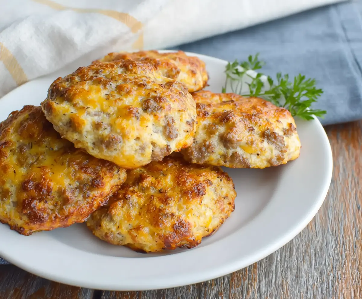 Easy Keto Sausage Cheese Biscuits