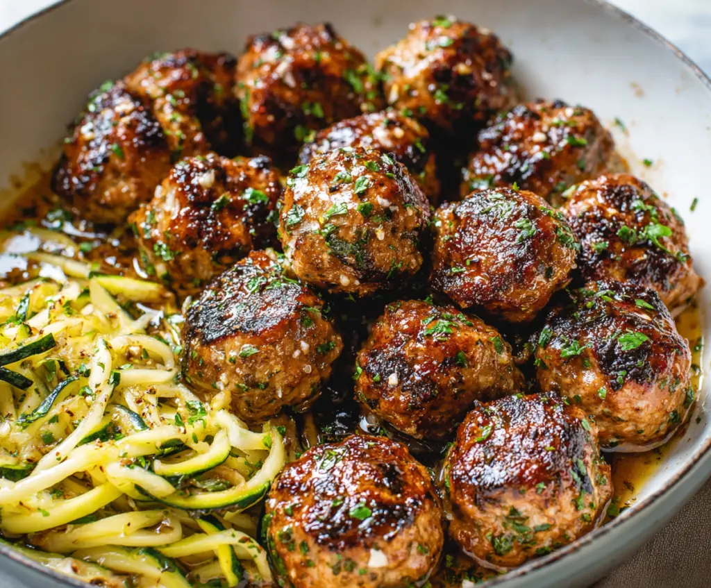 Keto Garlic Butter Meatballs