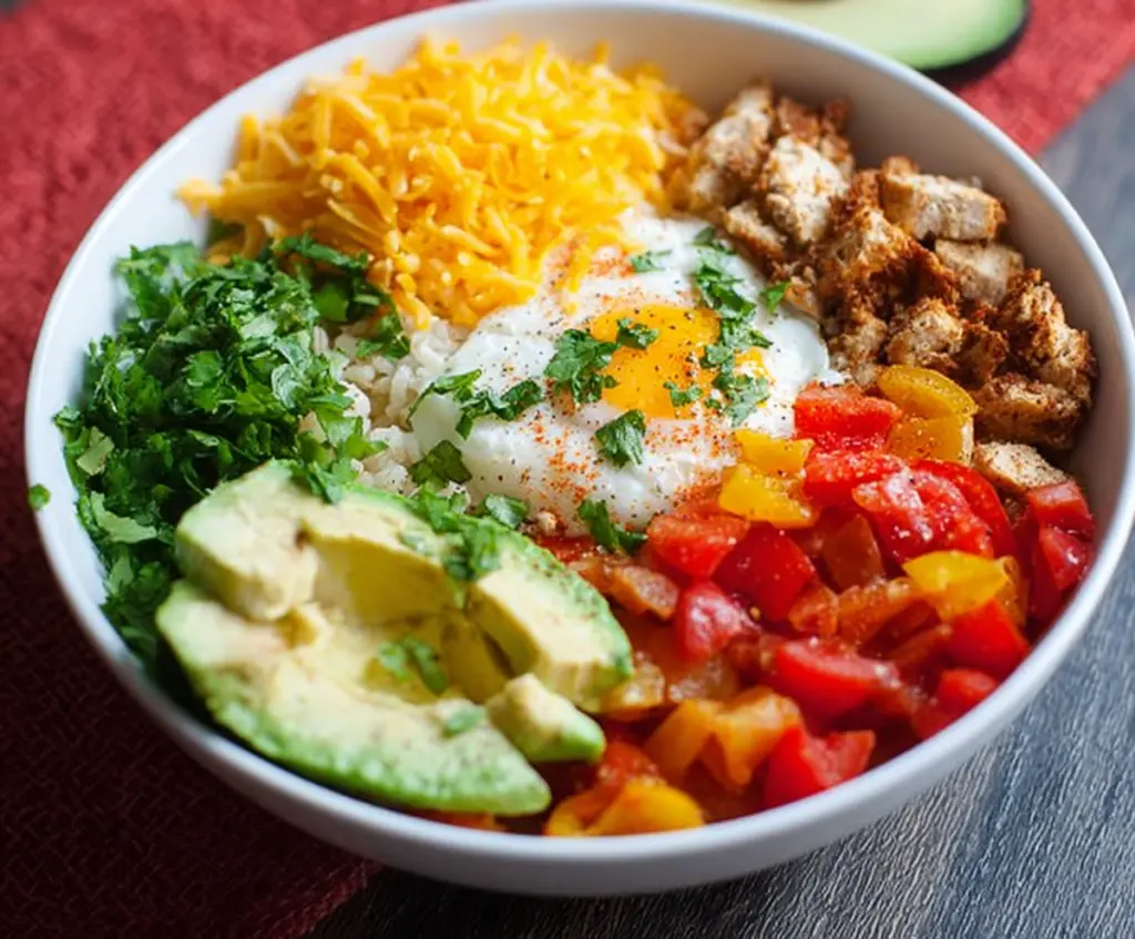 Low Carb Breakfast Burrito Bowl