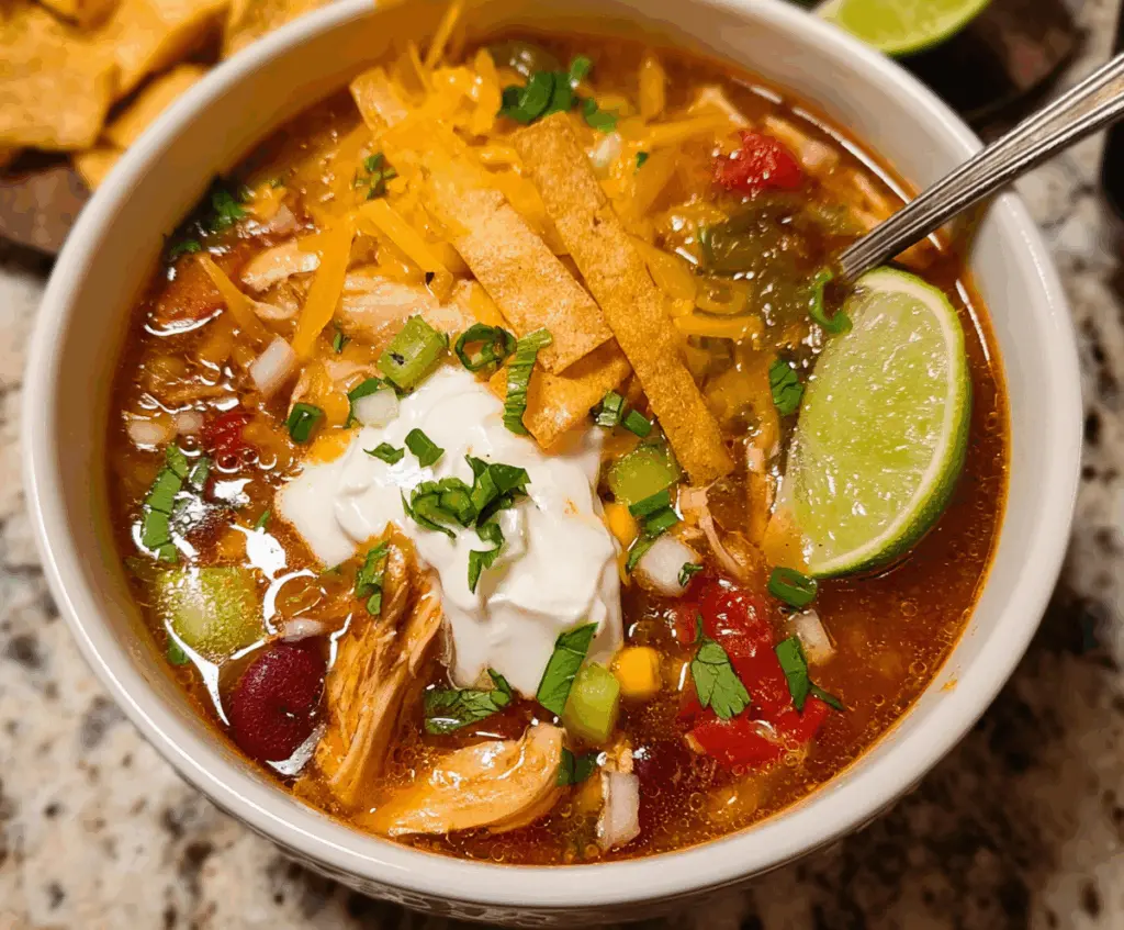 Savory Chicken Tortilla Soup