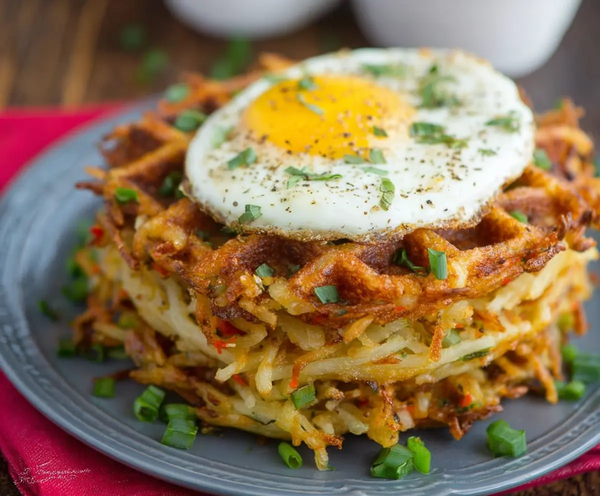 Easy Savory Hashbrown Chaffle