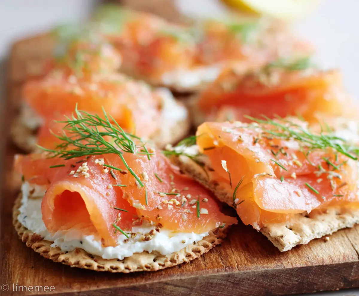 Smoked Salmon Cream Cheese Crackers