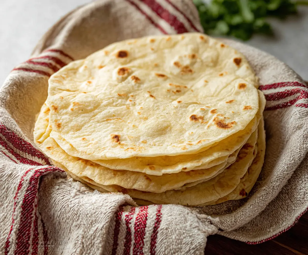 Delicious homemade sourdough discard tortillas made with just four simple ingredients.