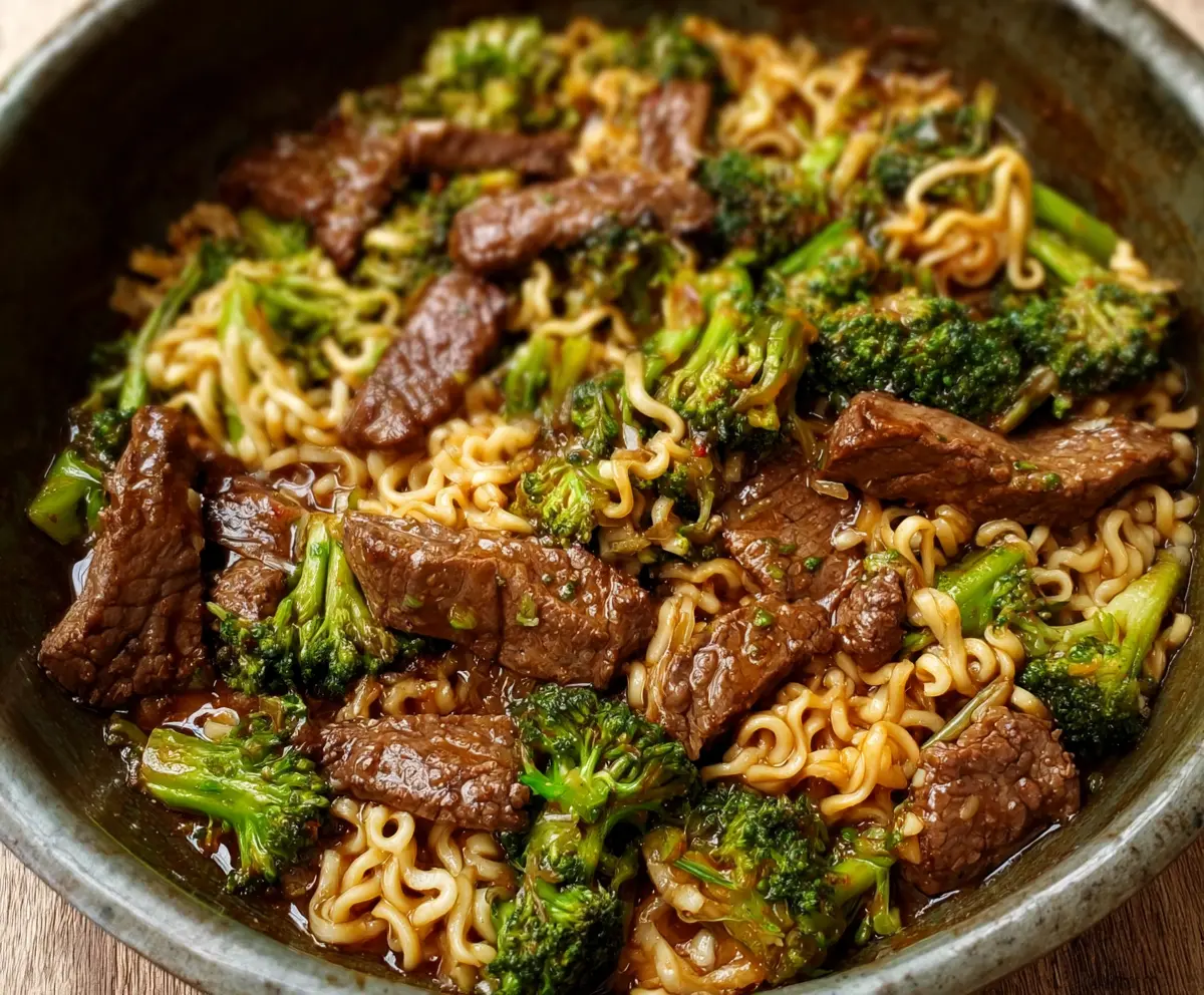 Quick Beef & Broccoli Ramen Stir Fry