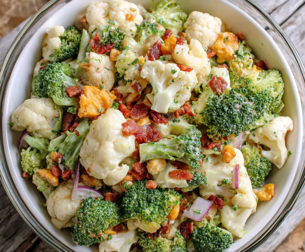 Cauliflower Broccoli Salad Recipe