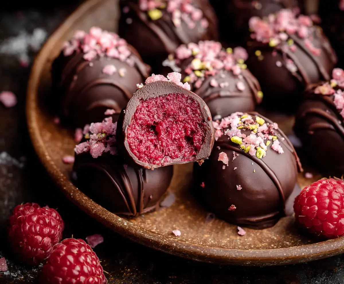 Easy Chocolate Raspberry Truffles for Valentine’s