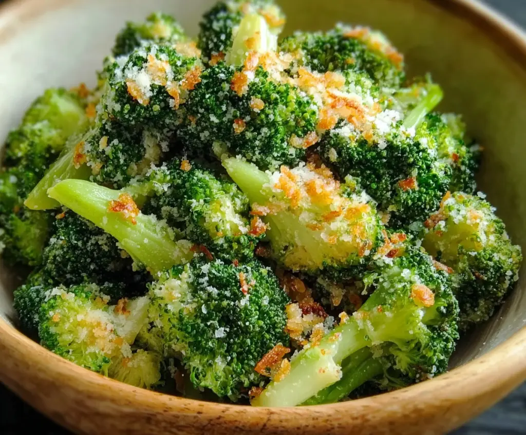 Delicious Copycat Longhorn Garlic Parmesan Broccoli served as a flavorful side dish