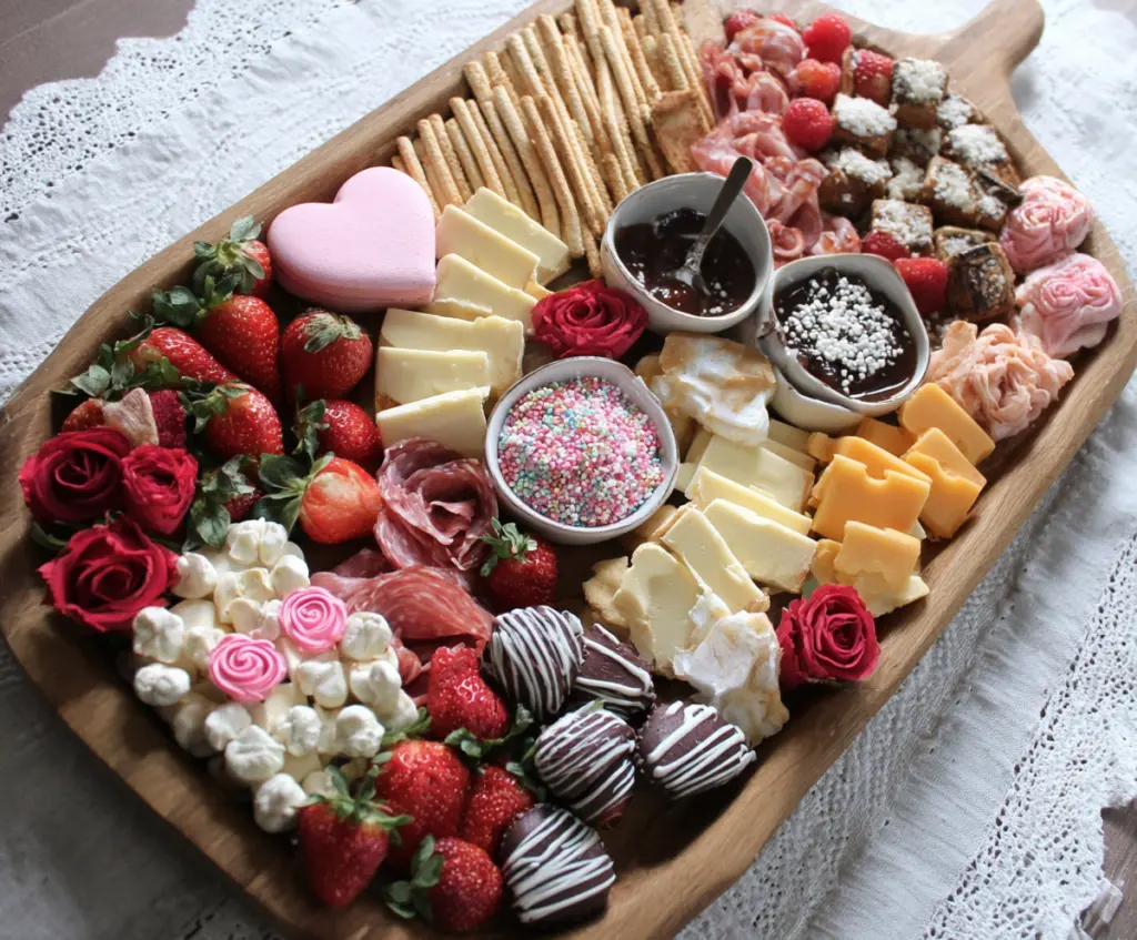 Valentines charcuterie board