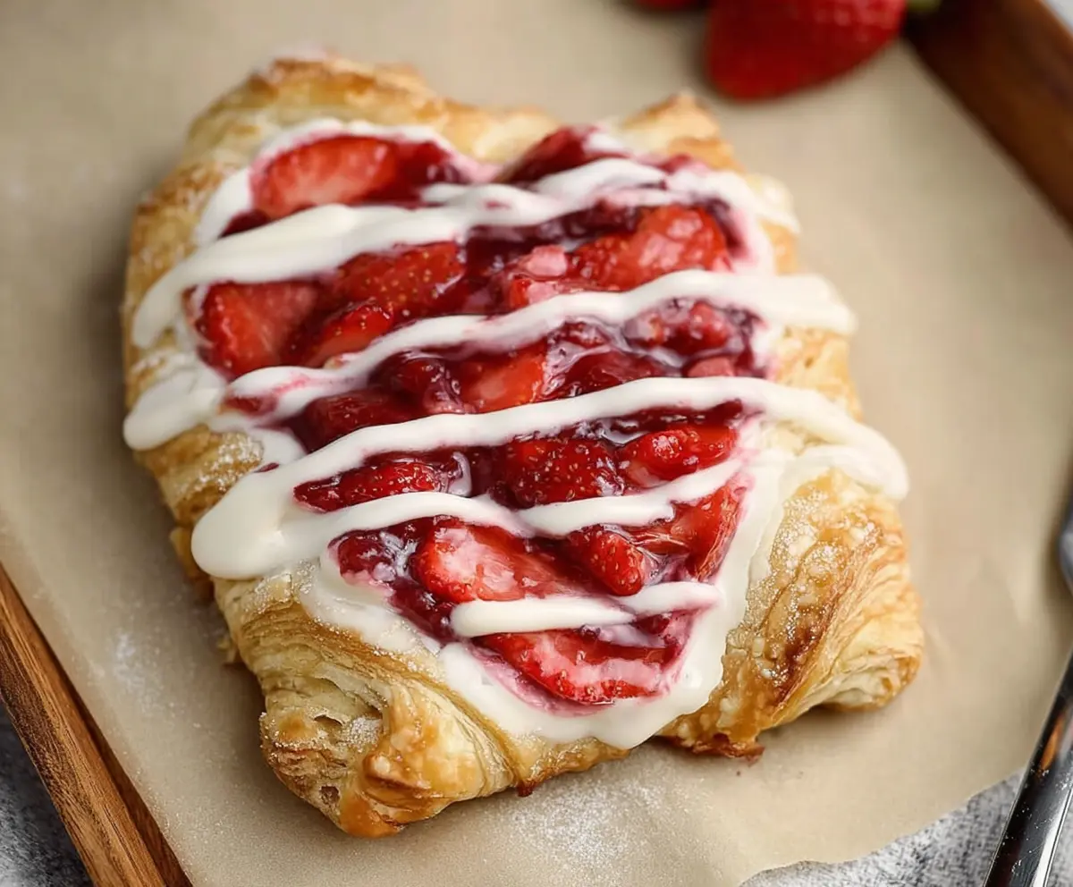 Vegan Strawberry Cream Danish - Easy & Delicious